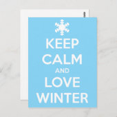 Ruhe und Liebe im Winter behalten Postkarte (Vorne/Hinten)