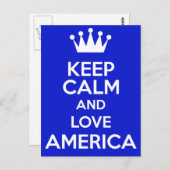 Ruhe und Liebe in Amerika behalten Postkarte (Vorne/Hinten)