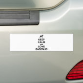 Ruhe und Liebe in Basenji behalten Autoaufkleber (Auf Auto)