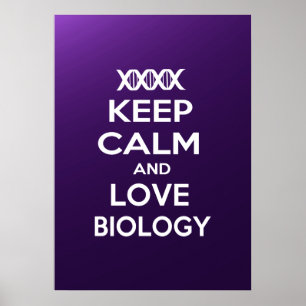 Ruhe und Liebe in der Biologie behalten Poster