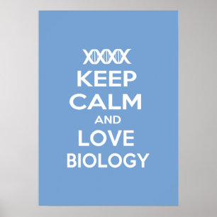 Ruhe und Liebe in der Biologie behalten Poster