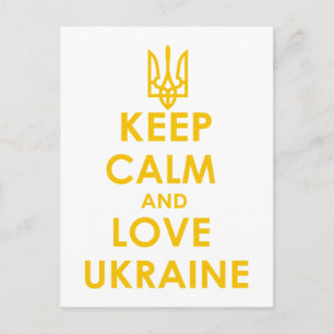Ruhe und Liebe in der Ukraine behalten Postkarte