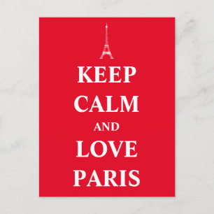 Ruhe und Liebe in Paris behalten Postkarte