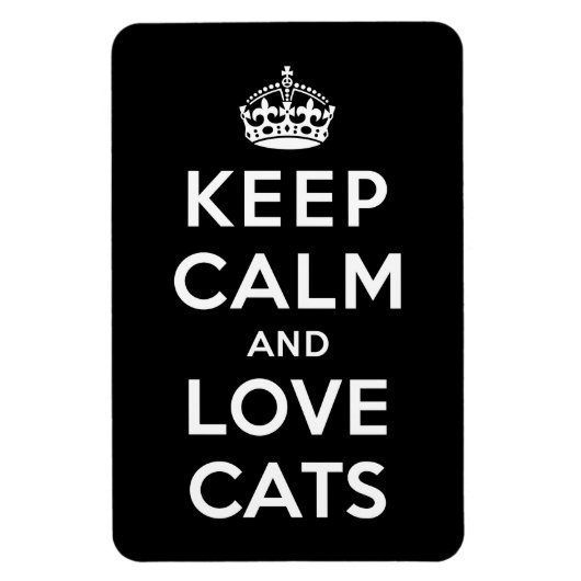 Ruhe und Liebe Katzen behalten Magnet (Vertikal)