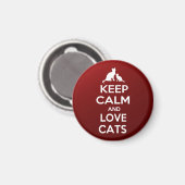 Ruhe und Liebe Katzen behalten Magnet (Vorderseite/Rückseite)