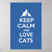 Ruhe und Liebe Katzen behalten Poster (Vorne)