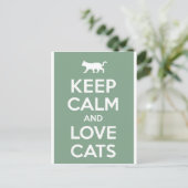 Ruhe und Liebe Katzen behalten Postkarte (Stehend Vorderseite)