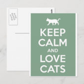Ruhe und Liebe Katzen behalten Postkarte (Vorne/Hinten)