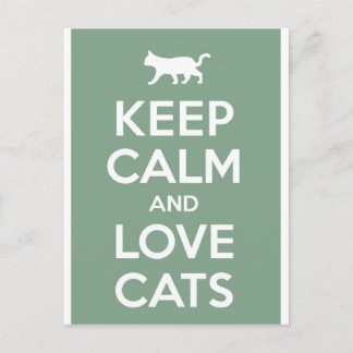 Ruhe und Liebe Katzen behalten Postkarte