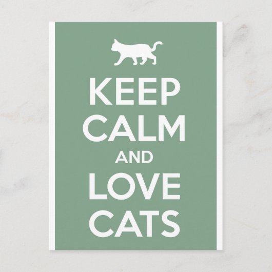 Ruhe und Liebe Katzen behalten Postkarte (Vorderseite)