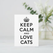 Ruhe und Liebe Katzen behalten Postkarte (Stehend Vorderseite)