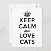 Ruhe und Liebe Katzen behalten Postkarte (Vorne/Hinten)