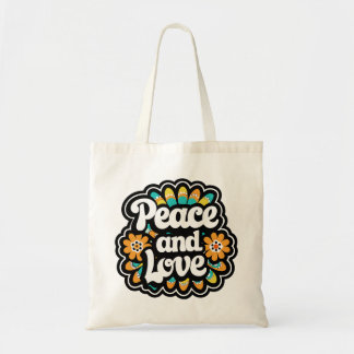 Ruhe und Liebe Retro Tote Tasche