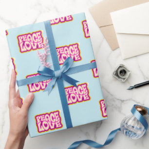 Ruhe und Liebe Retro Twin Baby Dusche Geschenkpapier