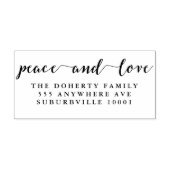 Ruhe und Liebe Script Rücksendeadresse Holz Briefm Gummistempel (Prägung)