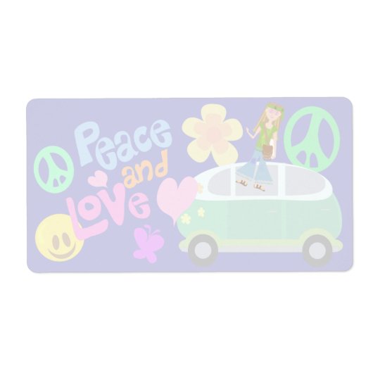 Ruhe und Liebe Spaß Groovy 60er Jahre Stil (Vorne)