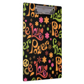 Ruhe und Liebe überall in Slogan Art Klemmbrett (Rechts)