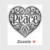 Ruhe und Liebe Vinyl Aufkleber (Blatt)