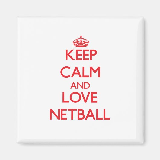 Ruhe und Liebe von Netball behalten Magnet (Vorne)