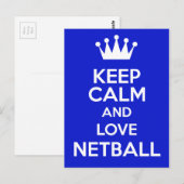 Ruhe und Liebe von Netball behalten Postkarte (Vorne/Hinten)