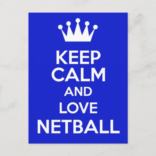 Ruhe und Liebe von Netball behalten Postkarte (Vorderseite)