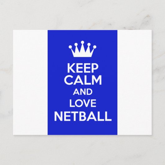 Ruhe und Liebe von Netball behalten Postkarte (Vorderseite)