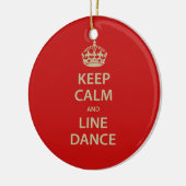 Ruhe und Line Dance behalten Keramikornament (Links)