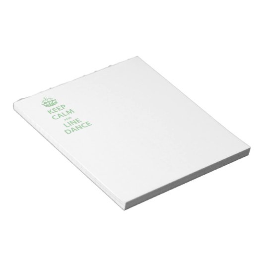 Ruhe und Line Dance behalten Notizblock (angewinkelt)