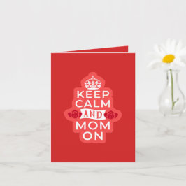 Ruhe und Mama am Tag der Mamas behalten Karte