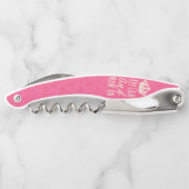 Ruhe und Mama auf Grunge Pink behalten Kellnermesser (Rückseite)