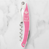 Ruhe und Mama auf Grunge Pink behalten Kellnermesser (Vorderseite)