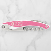 Ruhe und Mama auf Grunge Pink behalten Kellnermesser (Vorderseite)