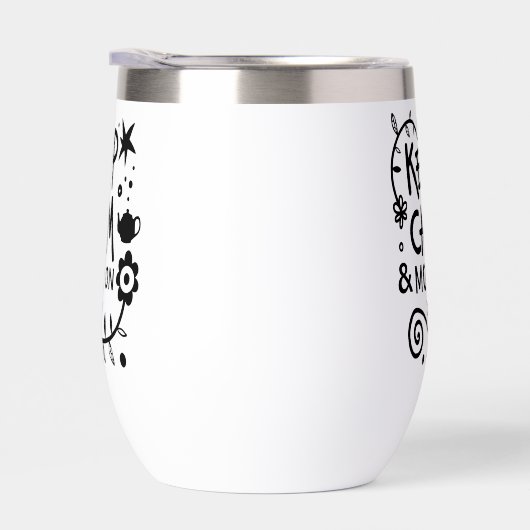 Ruhe und Mama auf trendigem Zitat behalten (Rechts)