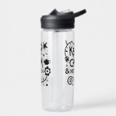 Ruhe und Mama auf trendigem Zitat behalten Trinkflasche (Links)