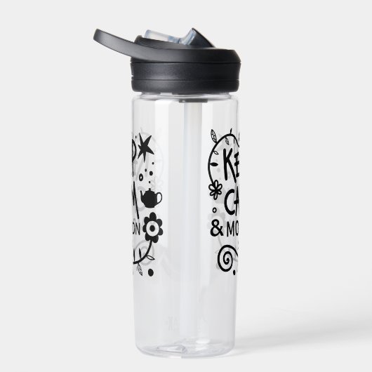 Ruhe und Mama auf trendigem Zitat behalten Trinkflasche (Rechts)