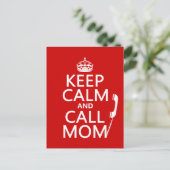 Ruhe und Mama behalten - alle Farben Postkarte (Stehend Vorderseite)