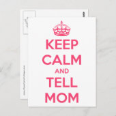 Ruhe und Mama behalten Postkarte (Vorne/Hinten)