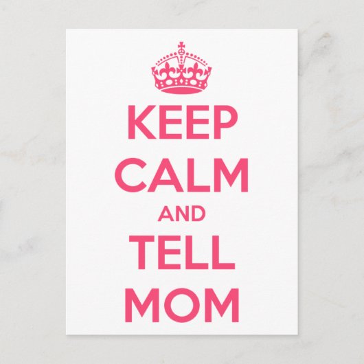 Ruhe und Mama behalten Postkarte (Vorderseite)