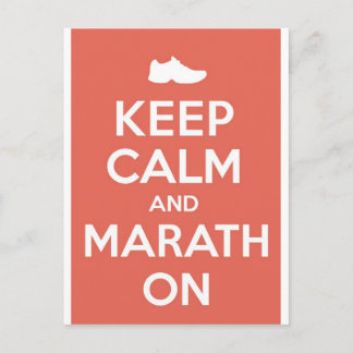 Ruhe und Marathon Postkarte
