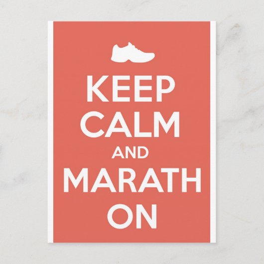 Ruhe und Marathon Postkarte (Vorderseite)