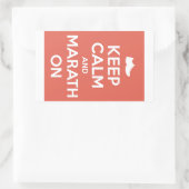Ruhe und Marathon Rechteckiger Aufkleber (Tasche)