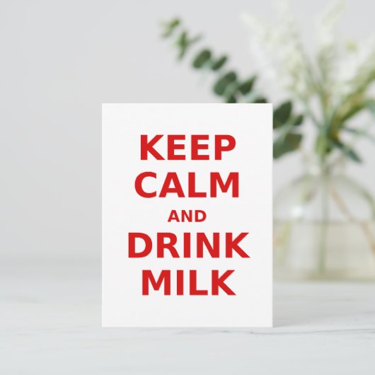 Ruhe und Milch behalten Postkarte (Stehend Vorderseite)