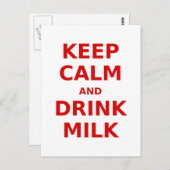 Ruhe und Milch behalten Postkarte (Vorne/Hinten)