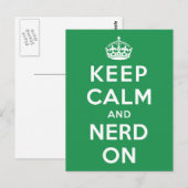 Ruhe und Nerd behalten Postkarte (Vorne/Hinten)