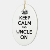 Ruhe und Onkel behalten Keramikornament (Links)