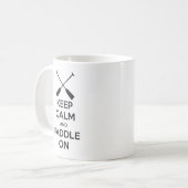 Ruhe und Paddel behalten Kaffeetasse (Vorderseite Links)