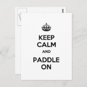 Ruhe und Paddel behalten Postkarte (Vorne/Hinten)