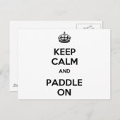 Ruhe und Paddel behalten Postkarte (Vorne/Hinten)