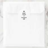 Ruhe und Paddel behalten Runder Aufkleber (Tasche)