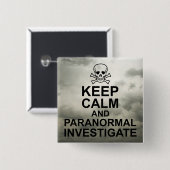 Ruhe und paranormale Untersuchung behalten Button (Vorne & Hinten)